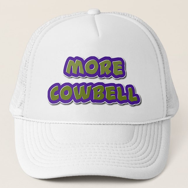 More cowbell hat for anyone. Ball cap. (Front)