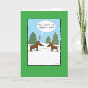 More Energy Christmas Joke Greeting Card