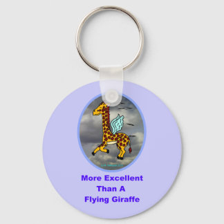 More Excellent Than A Flying Giraffe Keychain