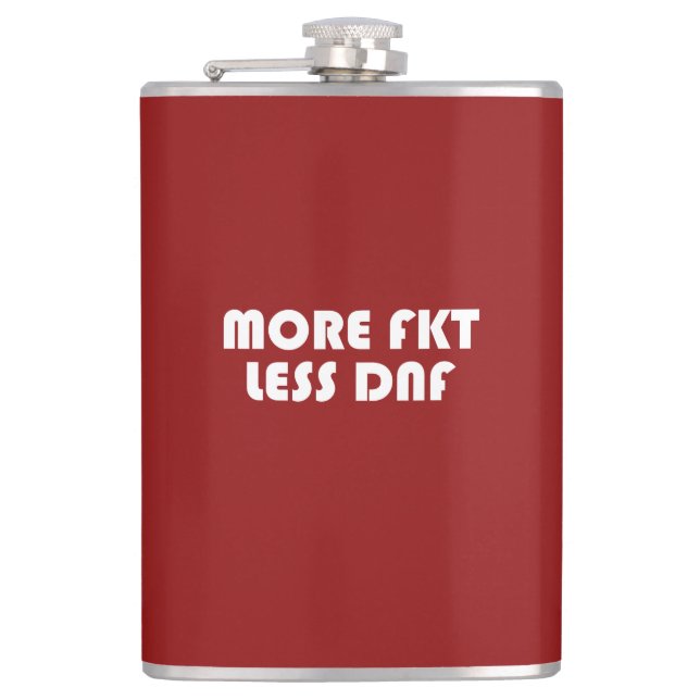 More FKT, Less DNF Hip Flask (Front)