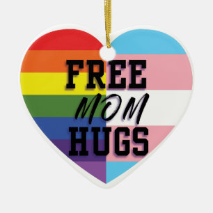 More Free Mom Hugs! Ceramic Ornament
