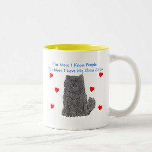 More I Know People Chow Chow Black Two-Tone Coffee Mug