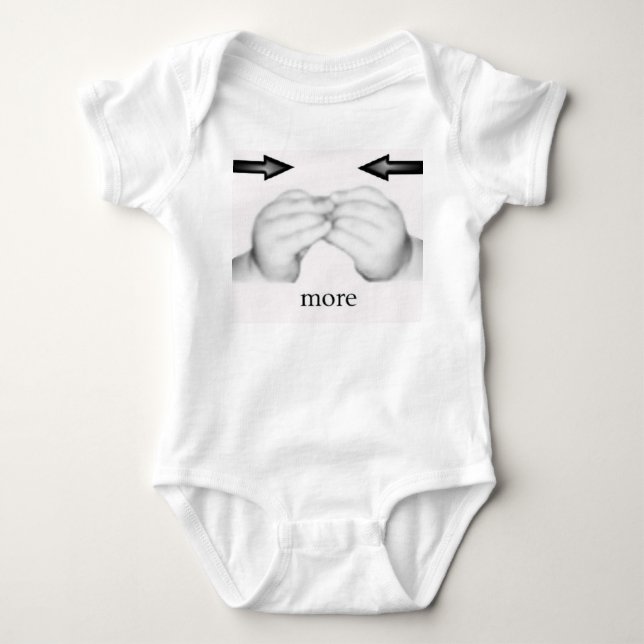 more infant creeper baby sign language (Front)