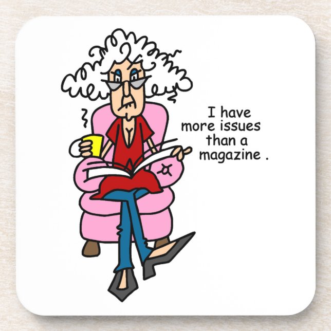 More Issues Than a Magazine Humour Coaster (Front)