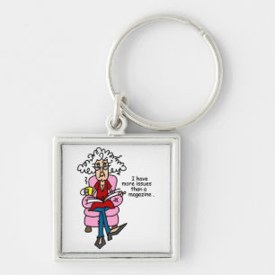 More Issues Than a Magazine Humour Keychain
