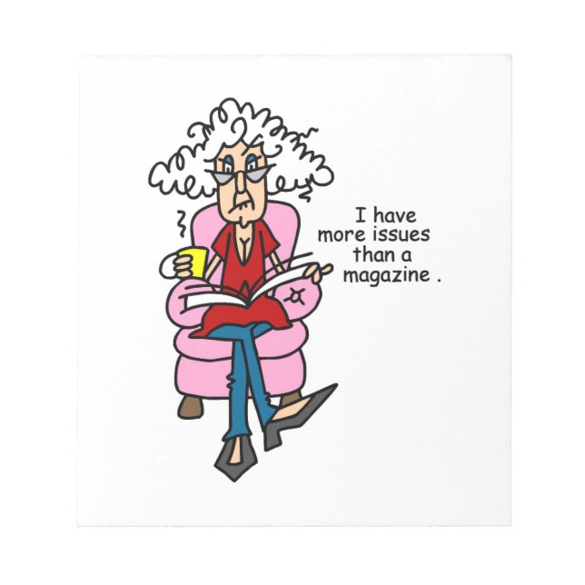 More Issues Than a Magazine Humour Notepad (Front)