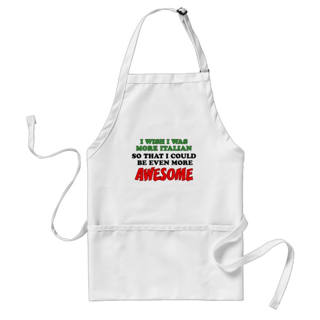 More Italian More Awesome funny apron (Front)