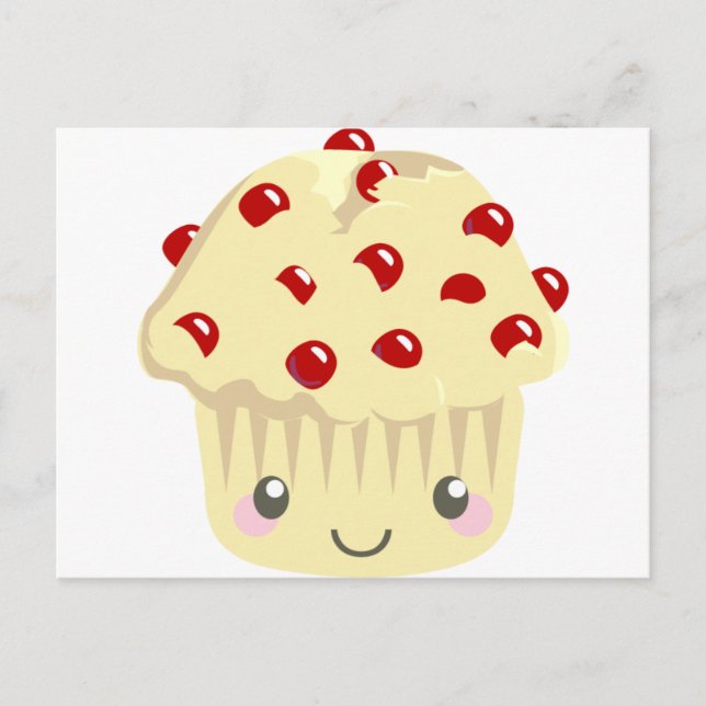 More Kawaii Muffin Faces Postcard (Front)