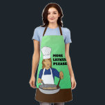 More Latkes Please! Hanukkah Apron<br><div class="desc">More Latkes Please! Hanukkah Apron.
Text can be personalized.</div>