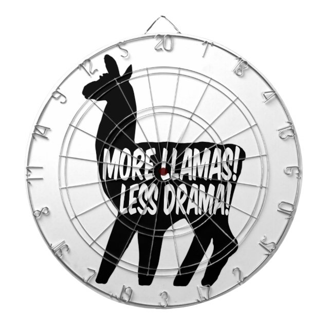 More Llamas Less Drama Dartboard (Front)