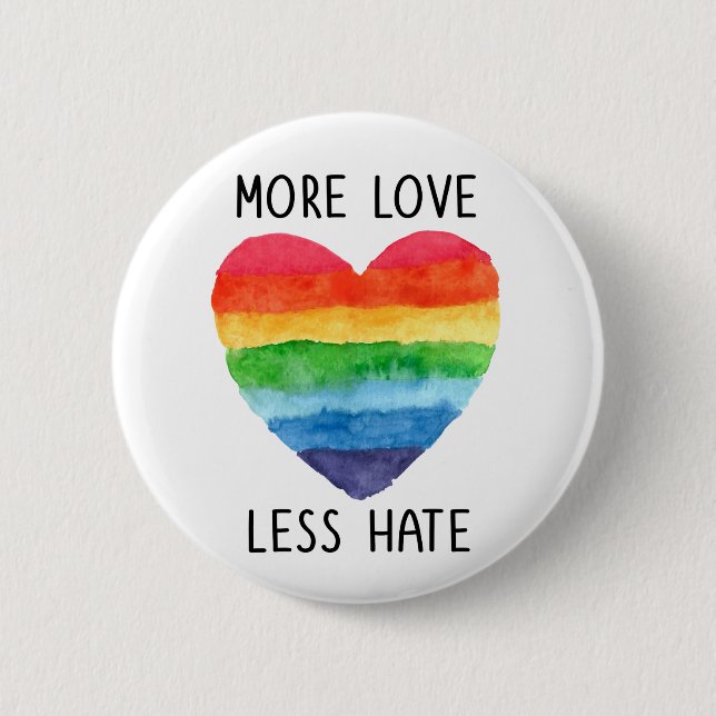 More Love Less Hate Button (Front)