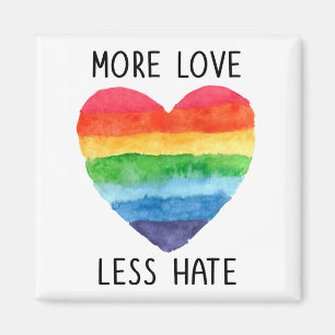 More Love Less Hate Magnet