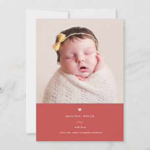 More Love, More Joy Holiday Birth Announcement