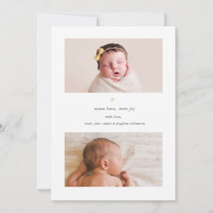 More Love, More Joy Holiday Birth Announcement