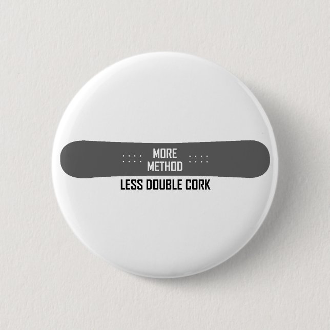 More Method Less Double Cork 2 Inch Round Button (Front)
