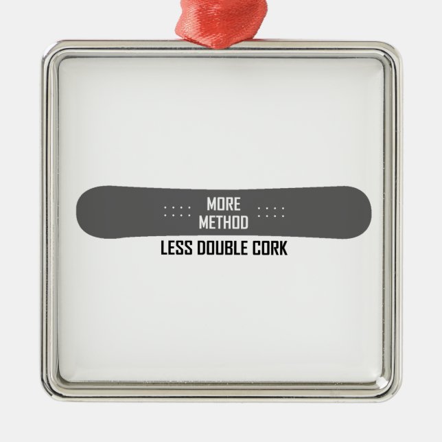 More Method Less Double Cork Metal Ornament (Front)