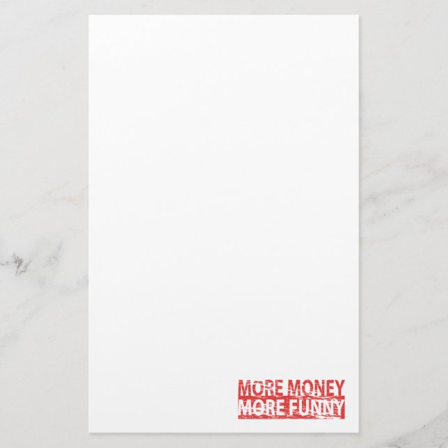 More money – more funny stationery (Front)
