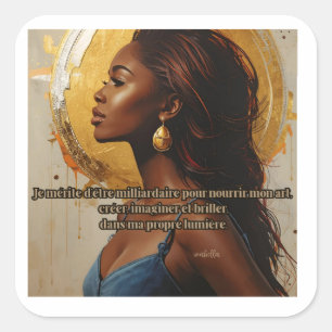 More motivational version square sticker