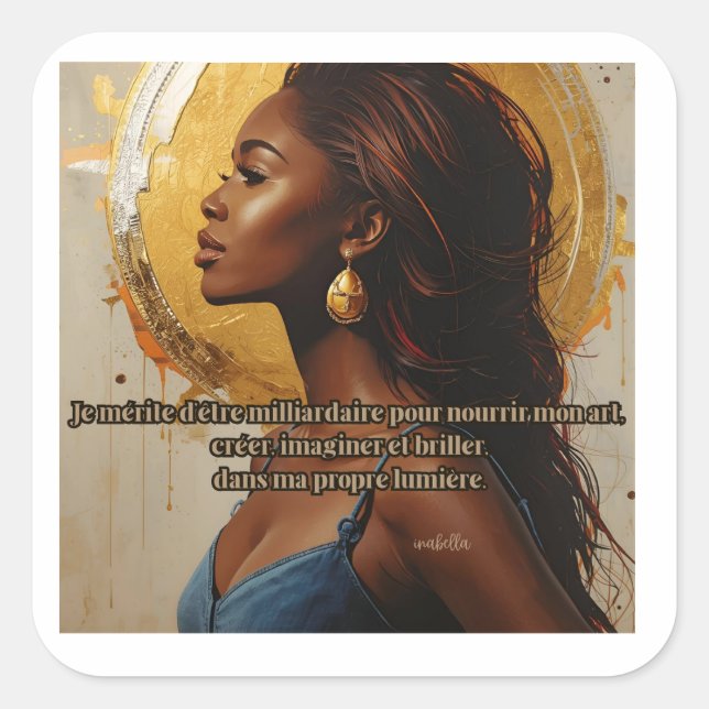 More motivational version square sticker (Front)