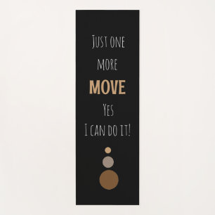 More Move  simple text black yoga mat