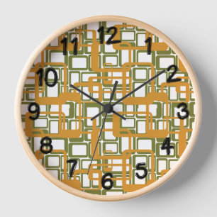 More Open Mid-Century Modern Rectangles Again  Clock