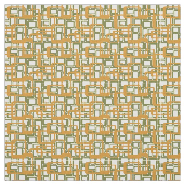 More Open Mid-Century Modern Rectangles Again  Fabric (Swatch)