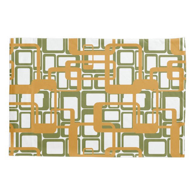 More Open Mid-Century Modern Rectangles Again  Pillowcase (Back)
