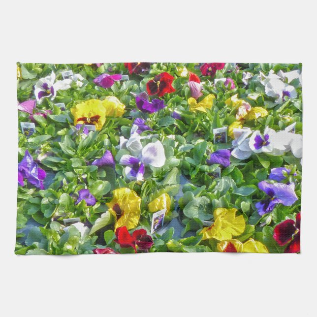 More Pansies Kitchen Towel (Horizontal)