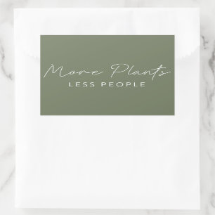 More Plants Less People Fun Green Gardening Sticker
