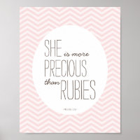 More Precious than Rubies Proverb Nursery Decor