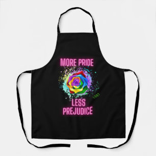 More Pride Less Prejudice LGBT Flower Sticker Apron