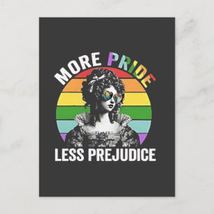 More Pride Less Prejudice LGBT Gay Pride Month Announcement Postcard