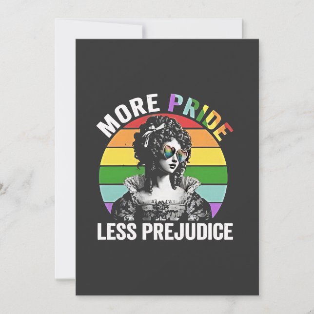 More Pride Less Prejudice LGBT Gay Pride Month Invitation (Front)