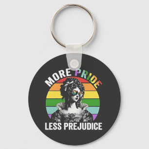 More Pride Less Prejudice LGBT Gay Pride Month Keychain