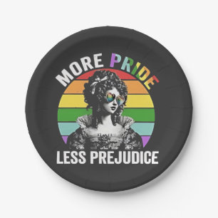 More Pride Less Prejudice LGBT Gay Pride Month Paper Plate