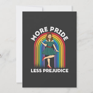 More Pride Less Prejudice LGBT Pride Month Holiday Card