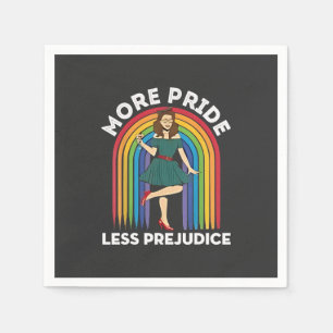 More Pride Less Prejudice LGBT Pride Month Napkin