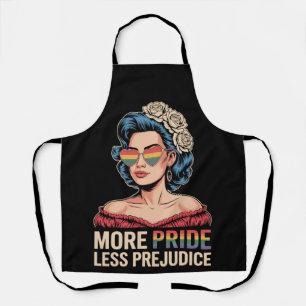 More Pride Less Prejudice LGBTQ Pride Ally Rainbow Apron