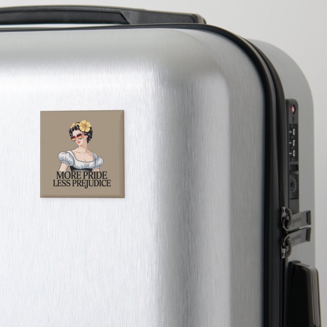 More Pride Less Prejudice LGBTQ Proud Ally Pride Magnet (In Situ (Luggage))