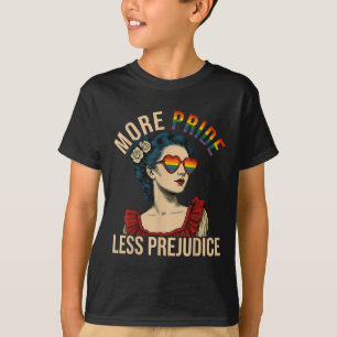 More Pride Less Prejudice Pride Month Gay Lesbian T-Shirt
