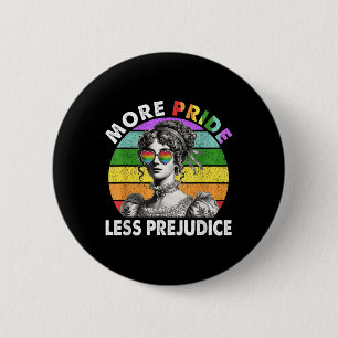 More Pride Less Prejudice Pride Month Lgbtq Gay Le 2 Inch Round Button