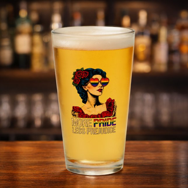 More Pride Less Prejudice Pride Month LGBTQ Glass (Creator Uploaded)