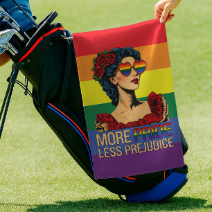 More Pride Less Prejudice Pride Month LGBTQ Golf Towel