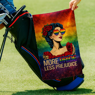 More Pride Less Prejudice Pride Month LGBTQ Golf Towel