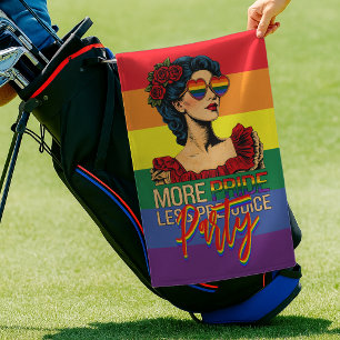 More Pride Less Prejudice Pride Month LGBTQ Golf Towel