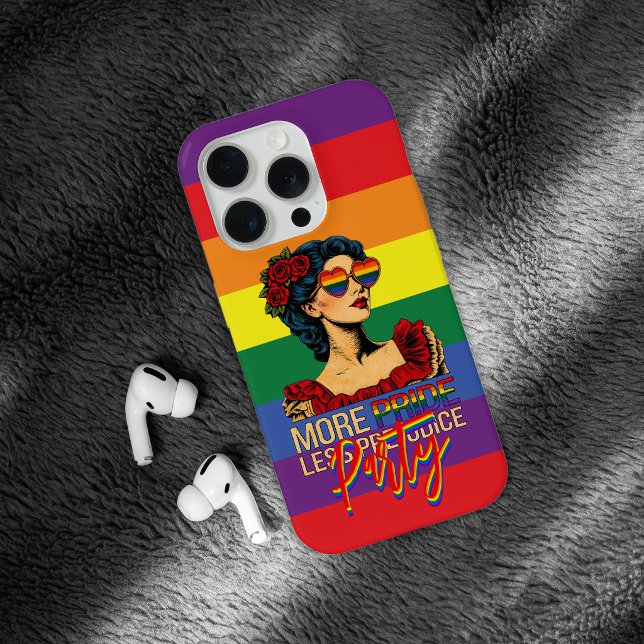 More Pride Less Prejudice Pride Month LGBTQ iPhone Case (Creator Uploaded)