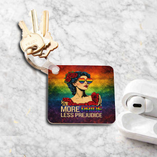 More Pride Less Prejudice Pride Month LGBTQ Keychain