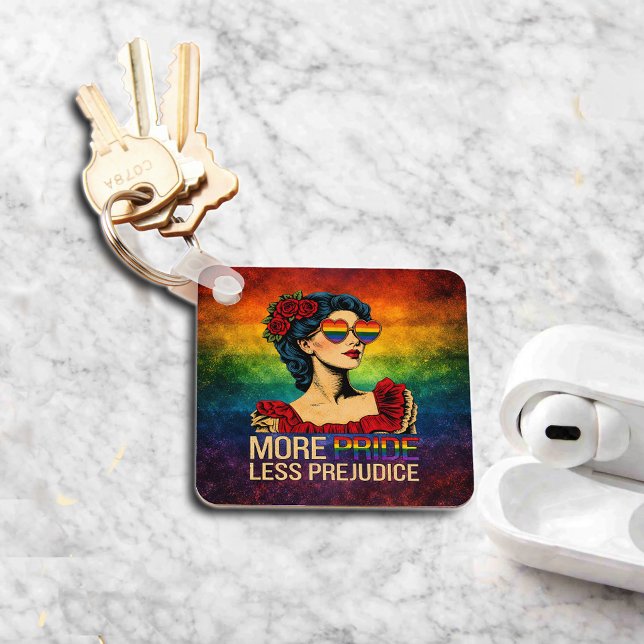 More Pride Less Prejudice Pride Month LGBTQ Keychain (Creator Uploaded)