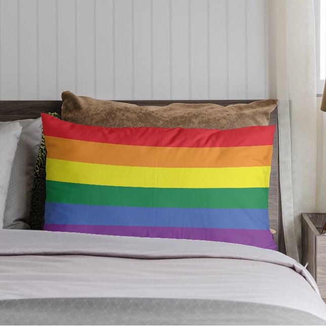 More Pride Less Prejudice Pride Month LGBTQ Lumbar Pillow (Creator Uploaded)