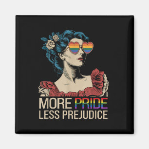 More Pride Less Prejudice Pride Month Lgbtq  Magnet